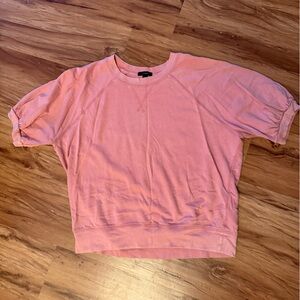 J Crew Pink Short Sleeve Sweatshirt